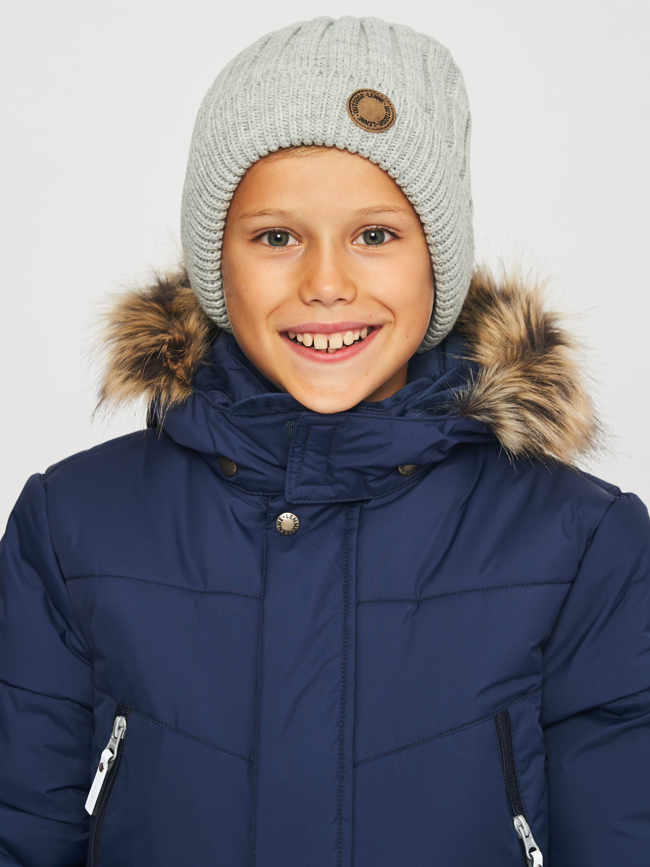 Акція на Дитяча зимова шапка-біні в'язана для хлопчика Lenne Rema 23389B-370 54 см від Rozetka