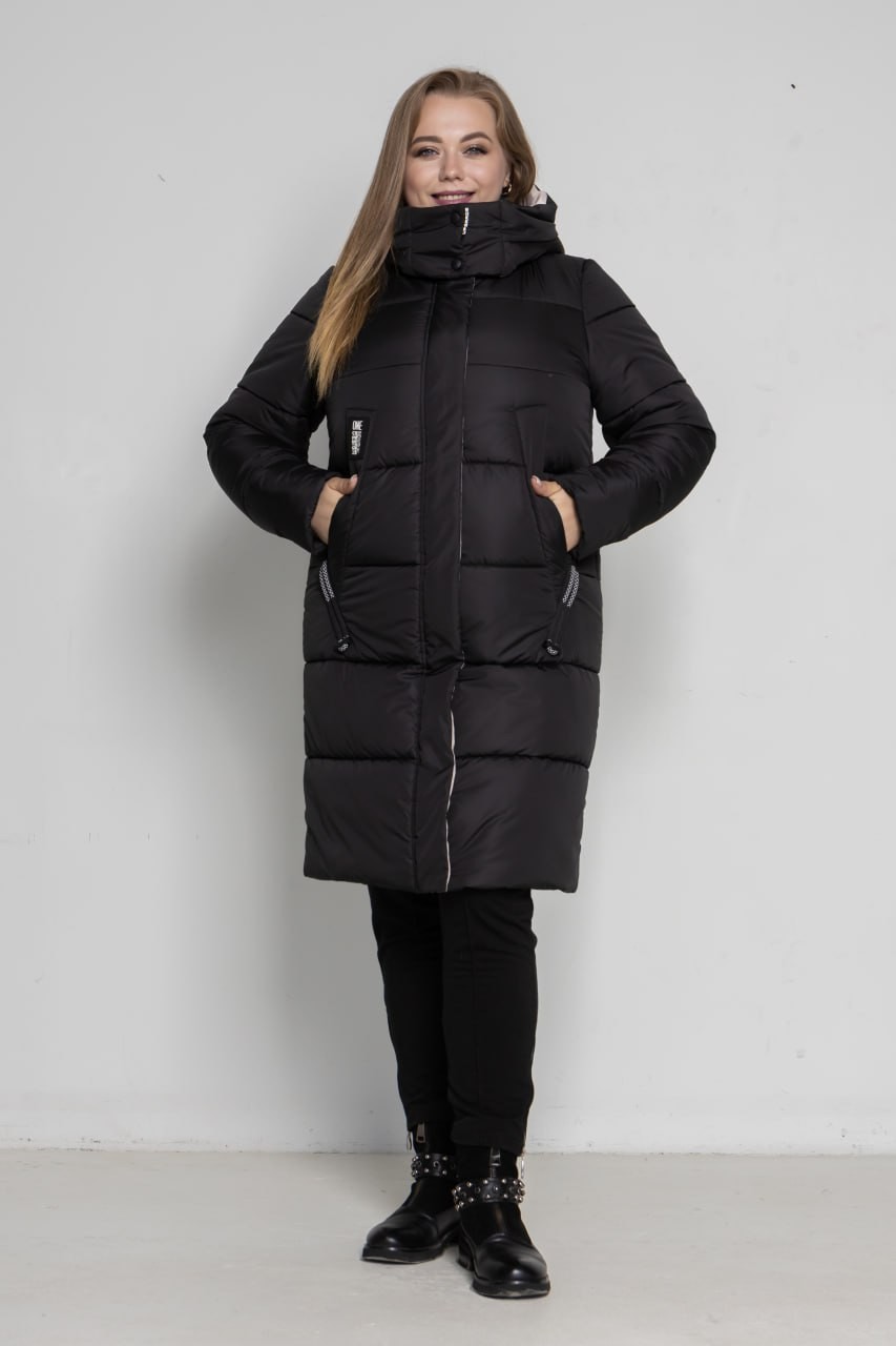 Зимняя женская куртка больших размеров UF-Fashion 1045 - RS 50 черный ...