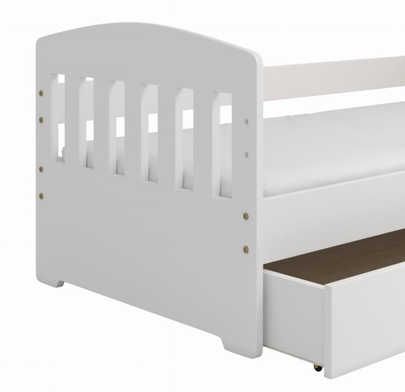 Детская кровать с поручнями безопасности и ящиком Miki B6 Magnat ...