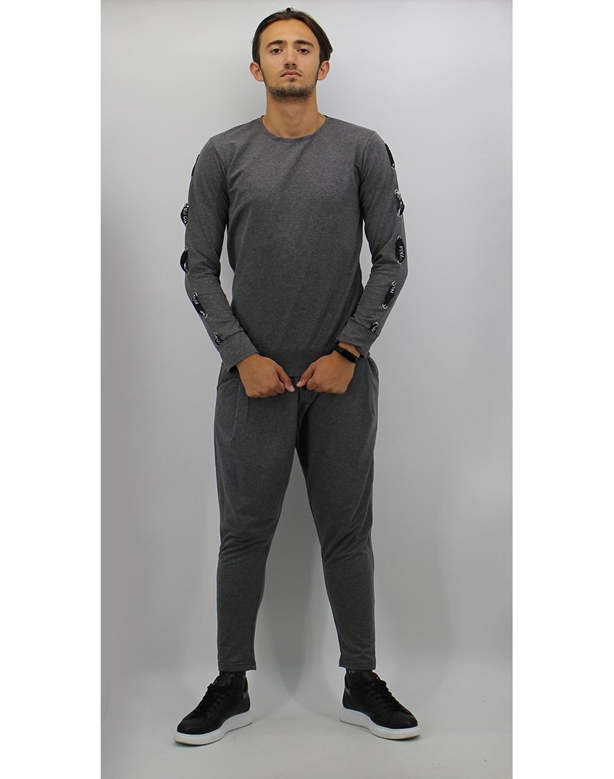 

Костюм спортивный Fiyasko Fashion с декоративной лентой M серый (1007 grey)
