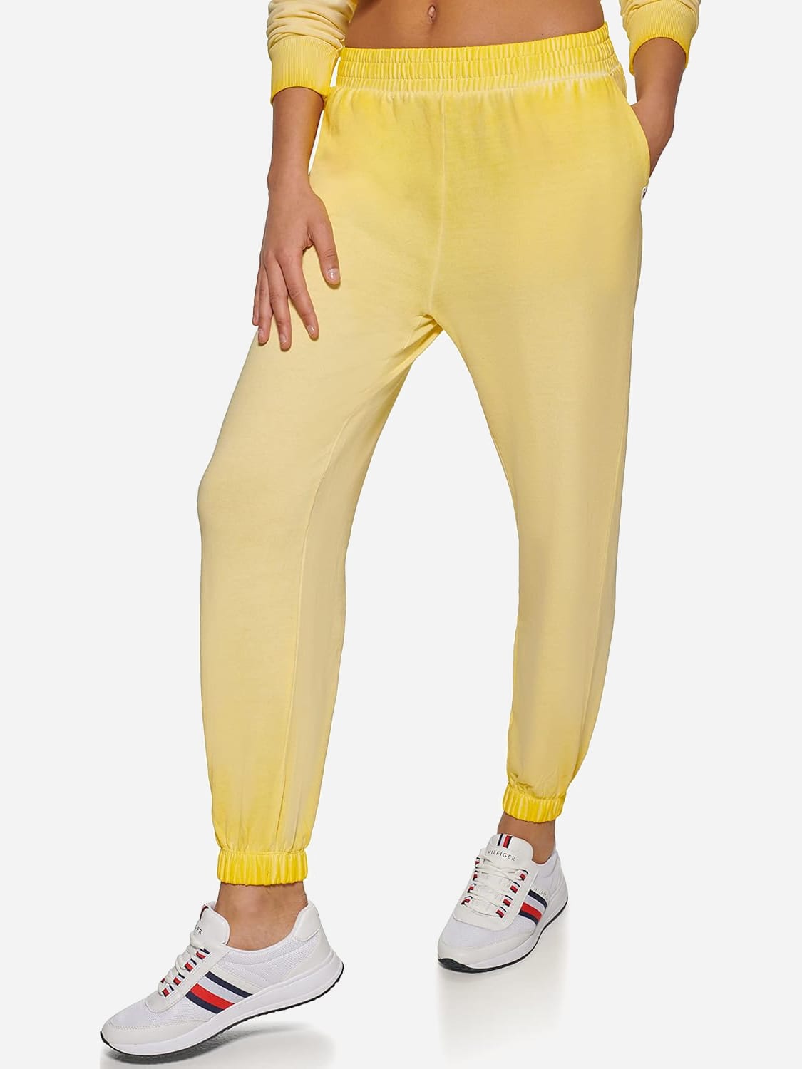 Акція на Спортивні штани жіночі Tommy Hilfiger 534801210 XL Жовті від Rozetka