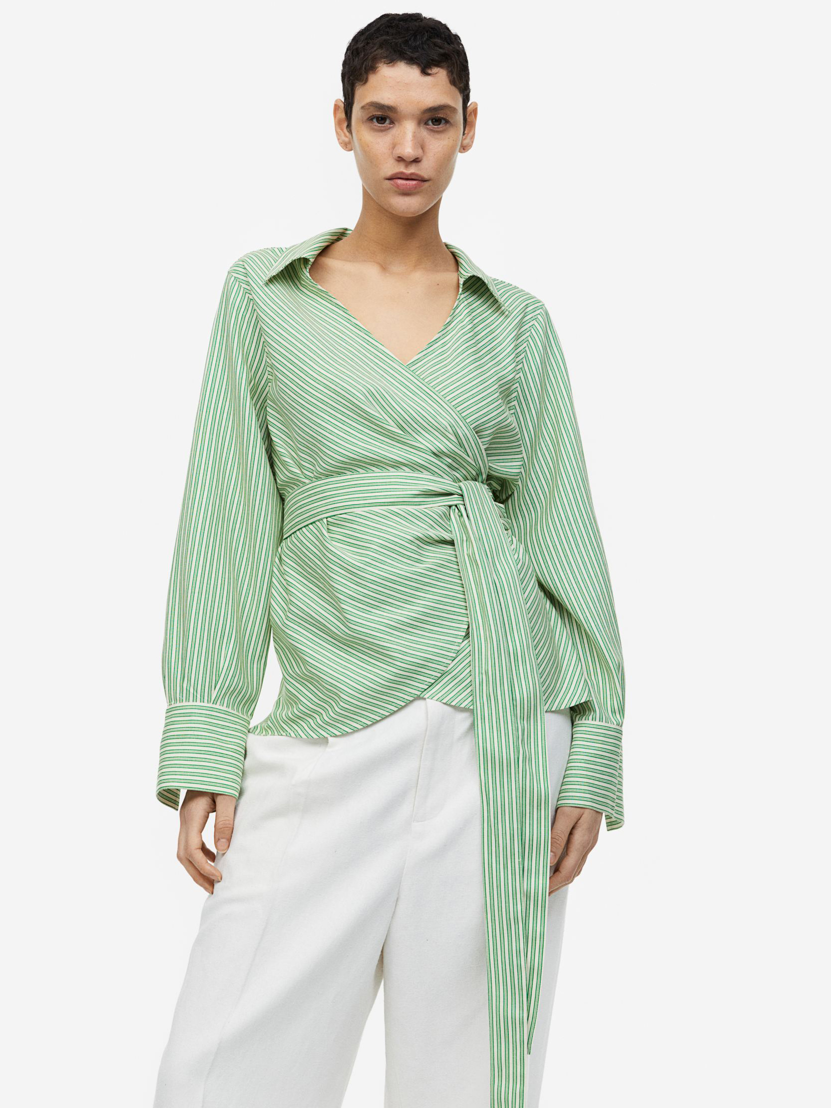 Блузка женская H&M 061173432 XL Зеленая (6666000264909) – в интернет ...