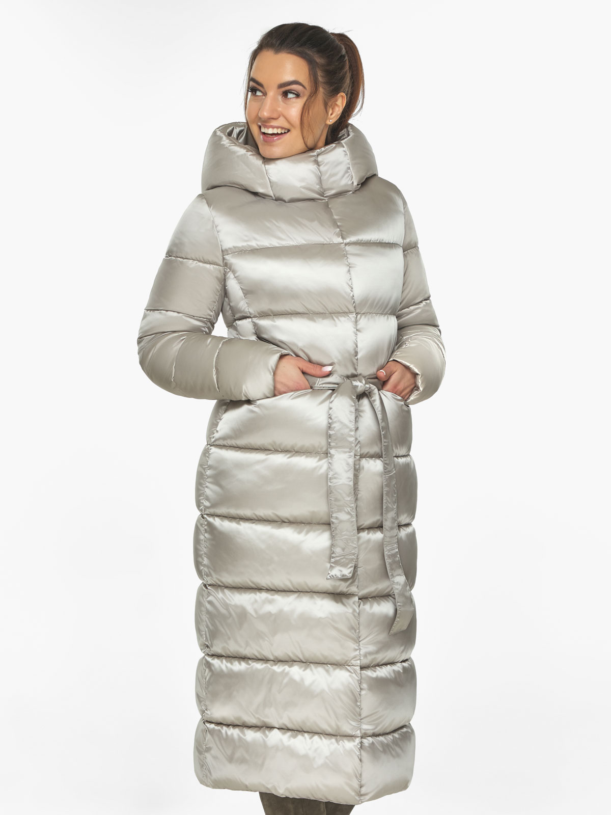 Акція на Куртка зимова довга жіноча Braggart 58450 44 (XS) Сандал від Rozetka