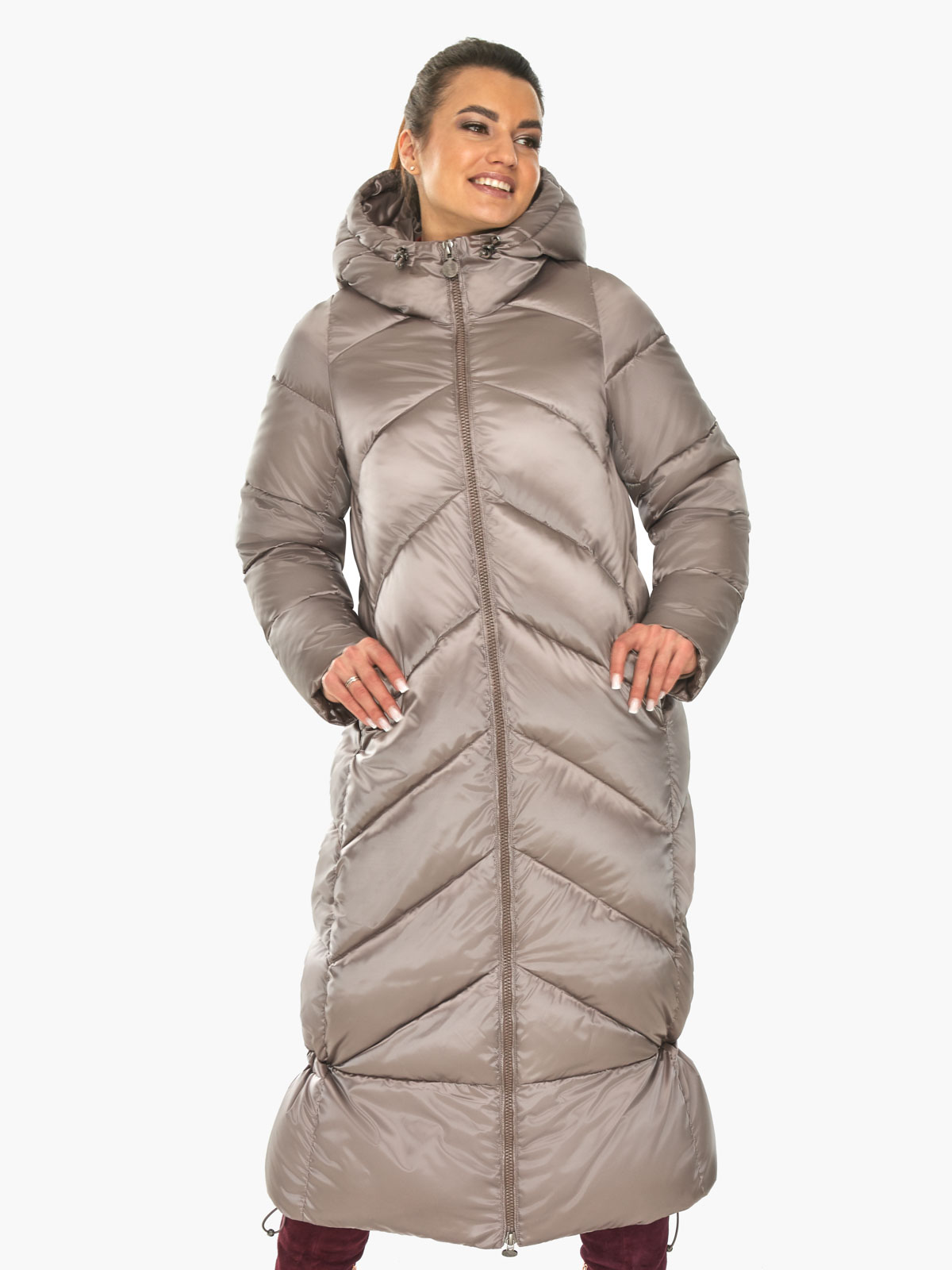 Акція на Куртка зимова довга жіноча Braggart 58968 48 (M) Аметрин від Rozetka