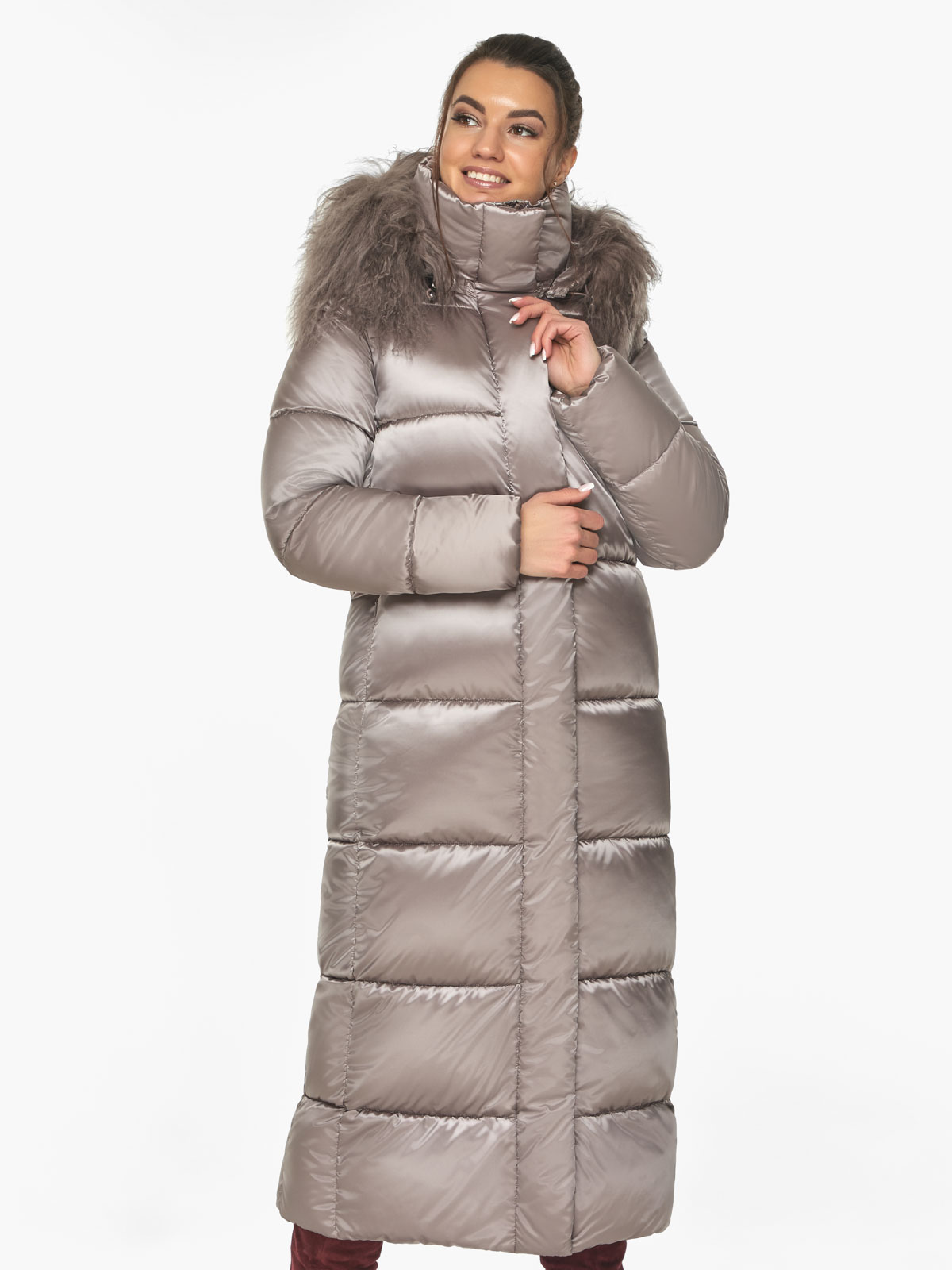 Акція на Куртка зимова довга жіноча Braggart 59130 42 (XXS) Аметрин від Rozetka