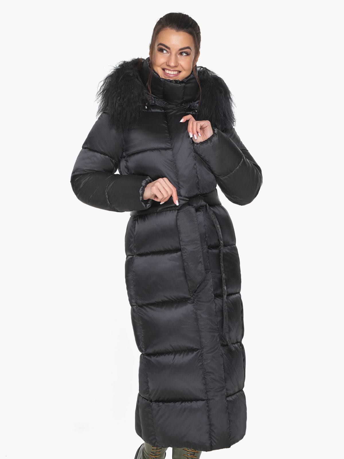 Акція на Куртка зимова довга жіноча Braggart 59130 42 (XXS) Моріон від Rozetka