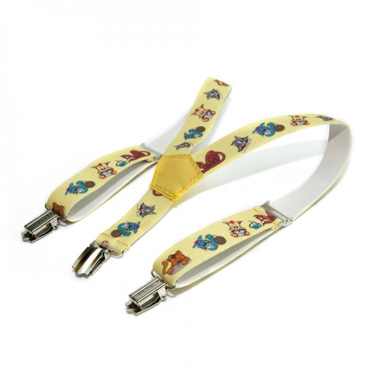 

Детские Желтые Подтяжки SF С Котиками Pbd-15021