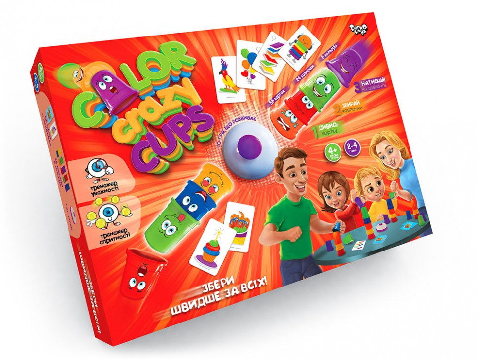

Настольная развлекательная игра DoDo Toys "Color Crazy Cups" укр CCC-01-01U