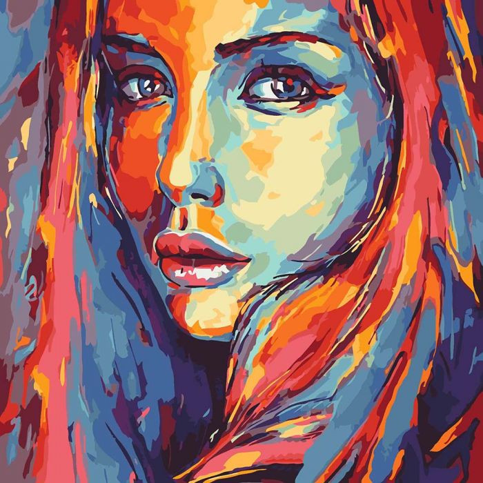 

Картина по номерам Идейка Люди "Яркий силуэт 2" 40*40см KHO2649