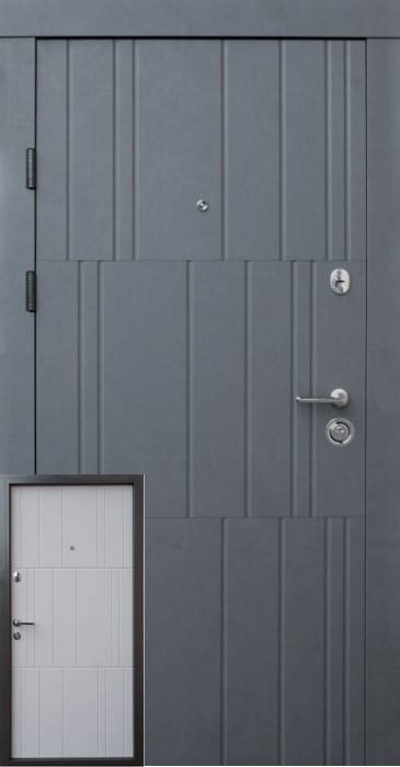 

Двери Премиум Арт бетон графит-бетон крем Qdoors
