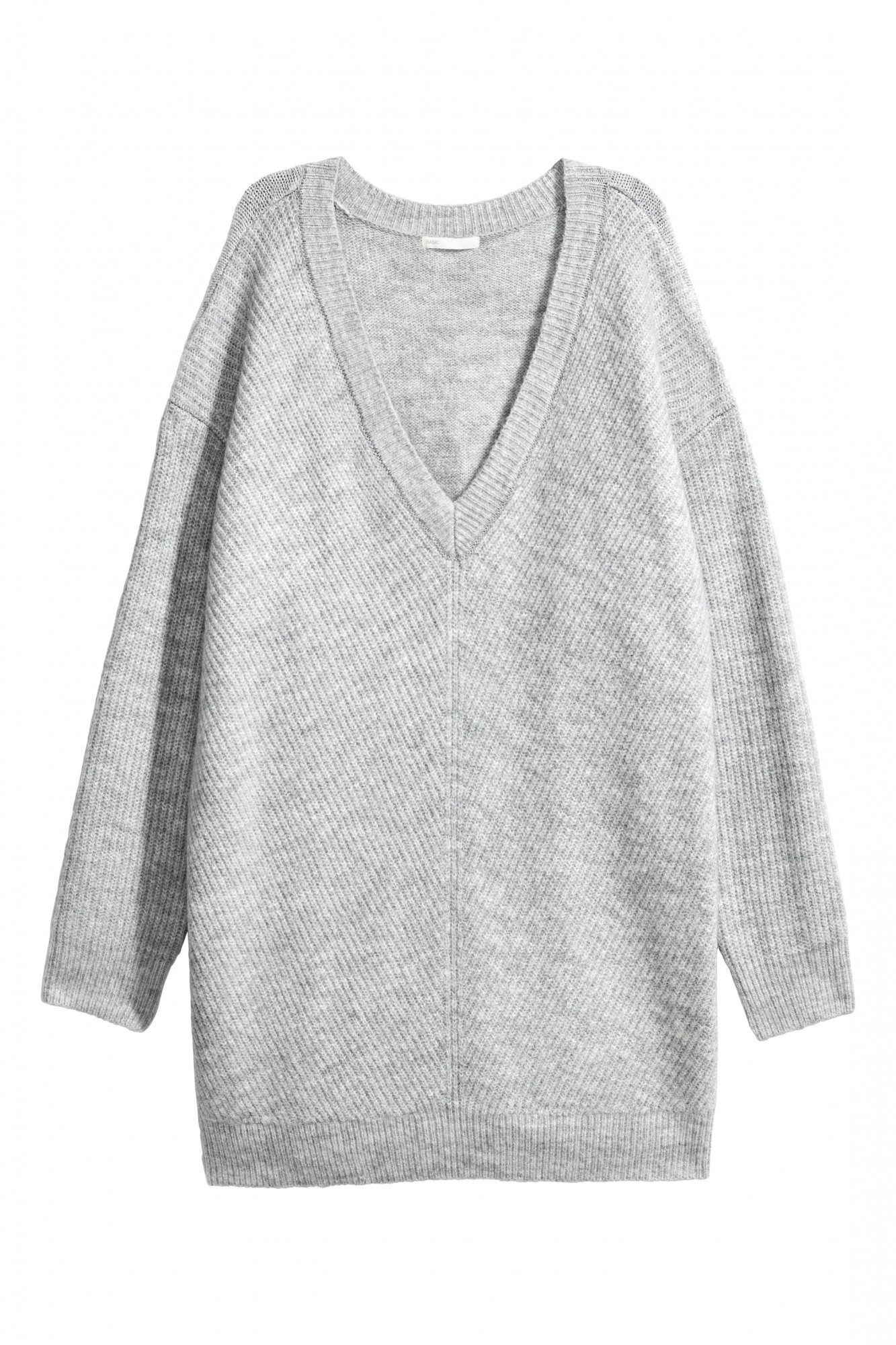 

Джемпер оверсайз H&M XS светло-серый меланж 5804827wt