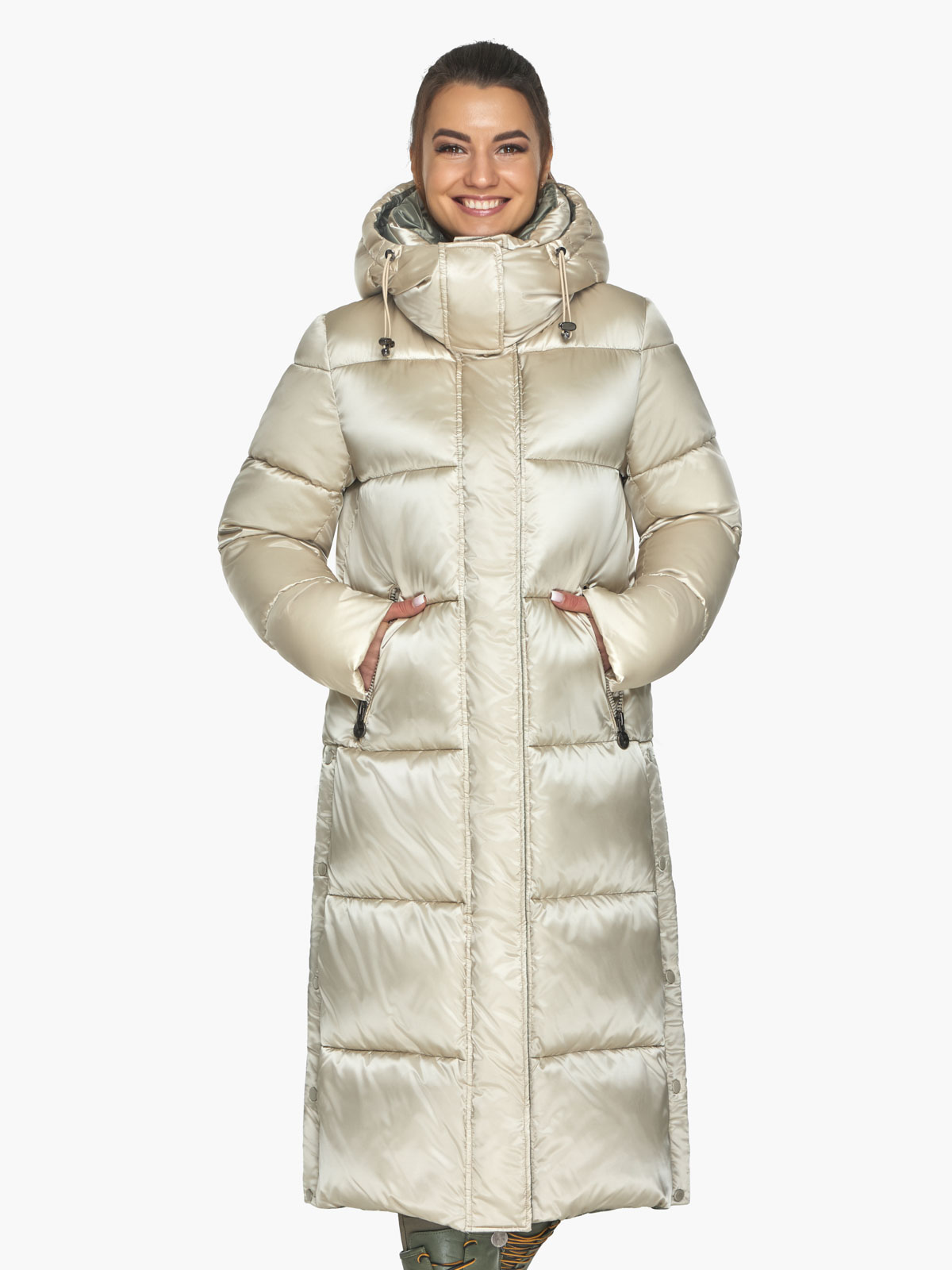 Акція на Куртка зимова довга жіноча Braggart 53570 44 (XS) Кварц від Rozetka