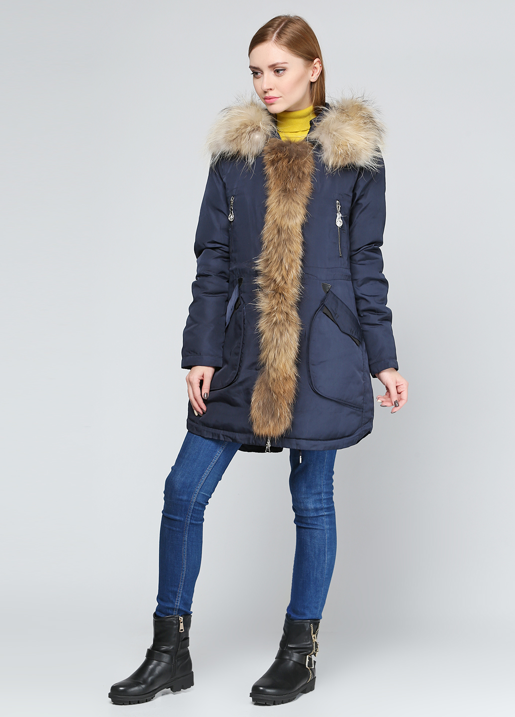 

Женская куртка FineBabyCat 028-10 синий 2XL