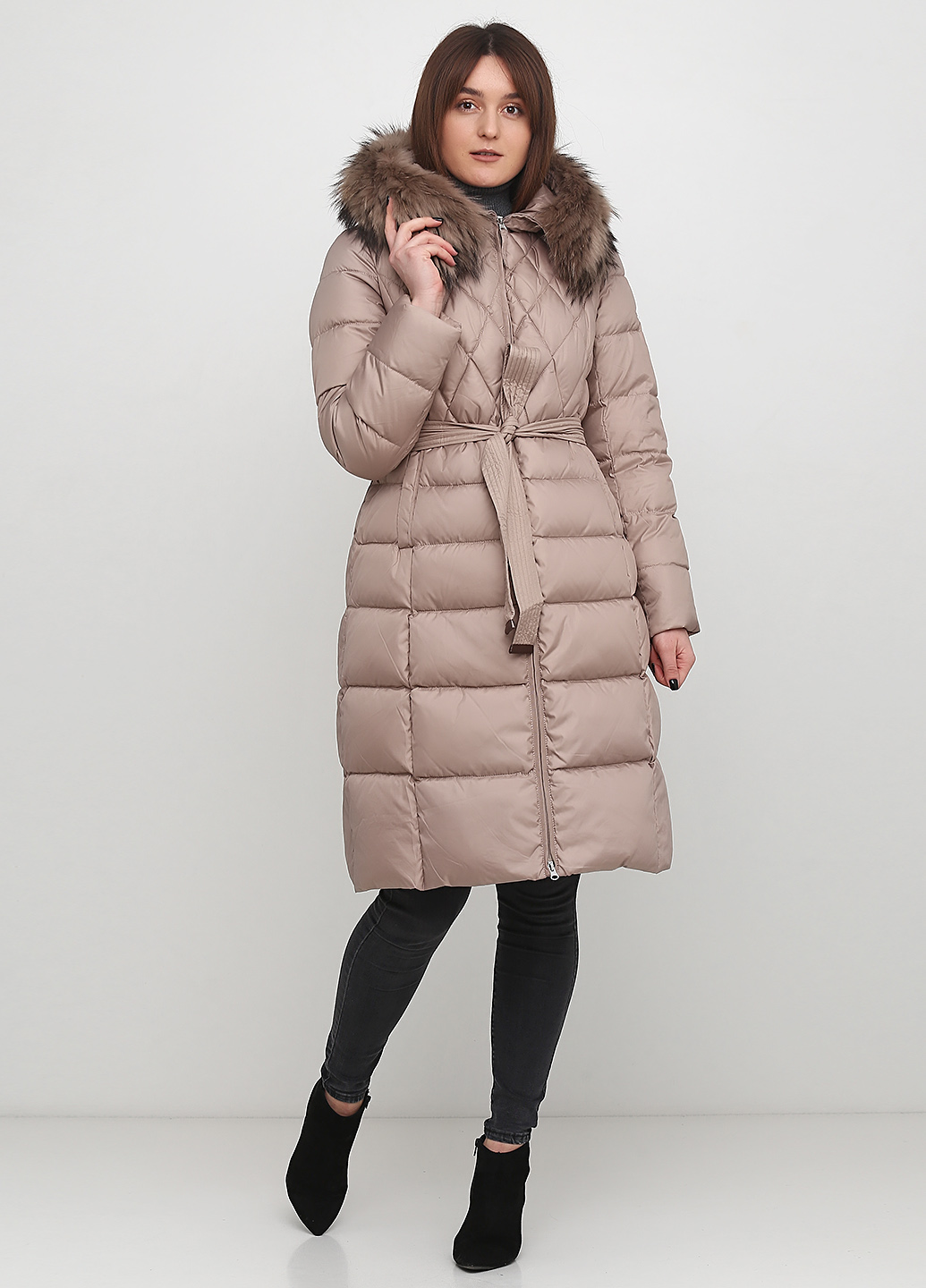 

Женское пальто CLASNA CW19D-307CH(W631) бежевый L