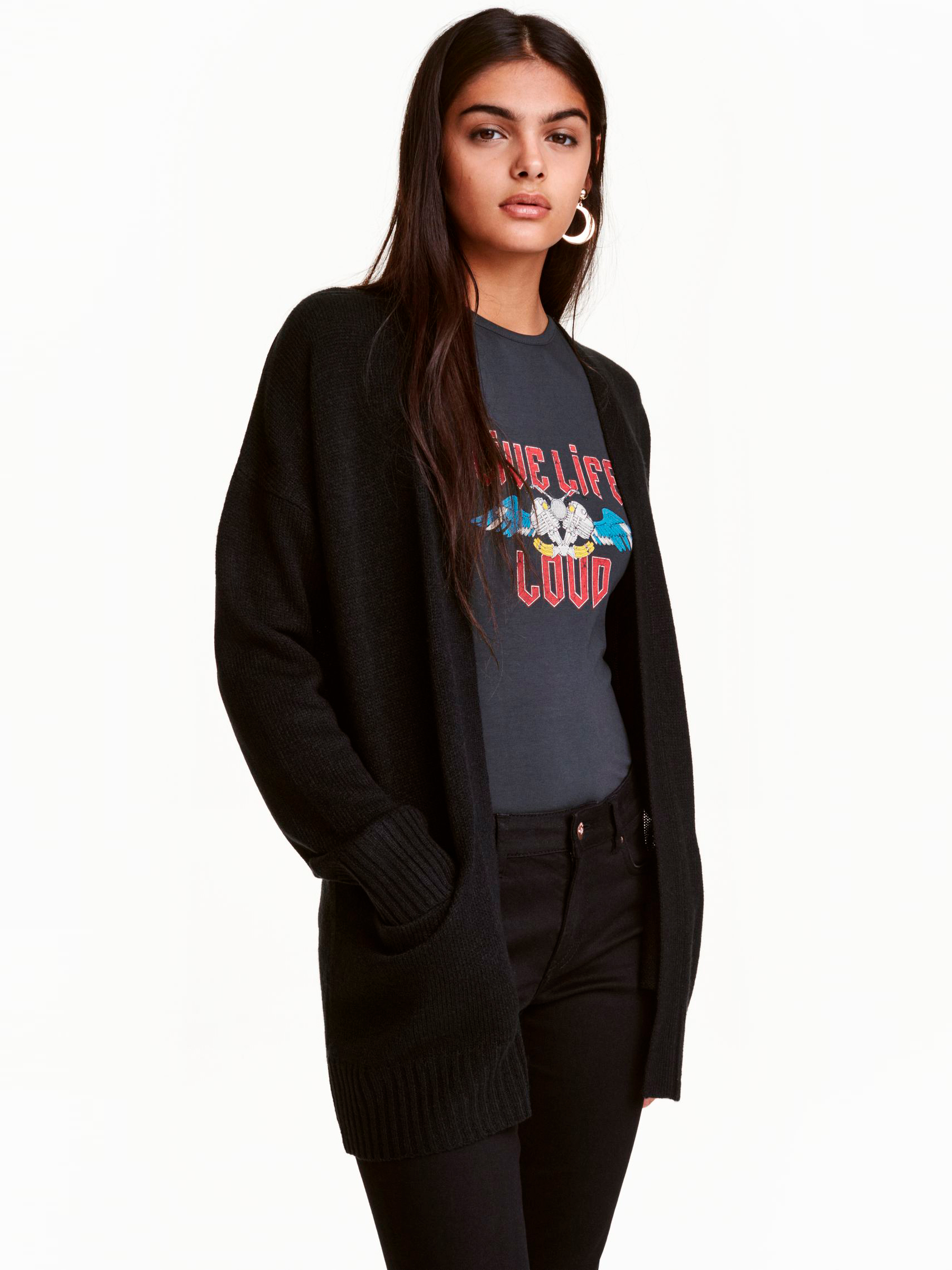 

Кардиган H&M 2210-4089504 S Черный