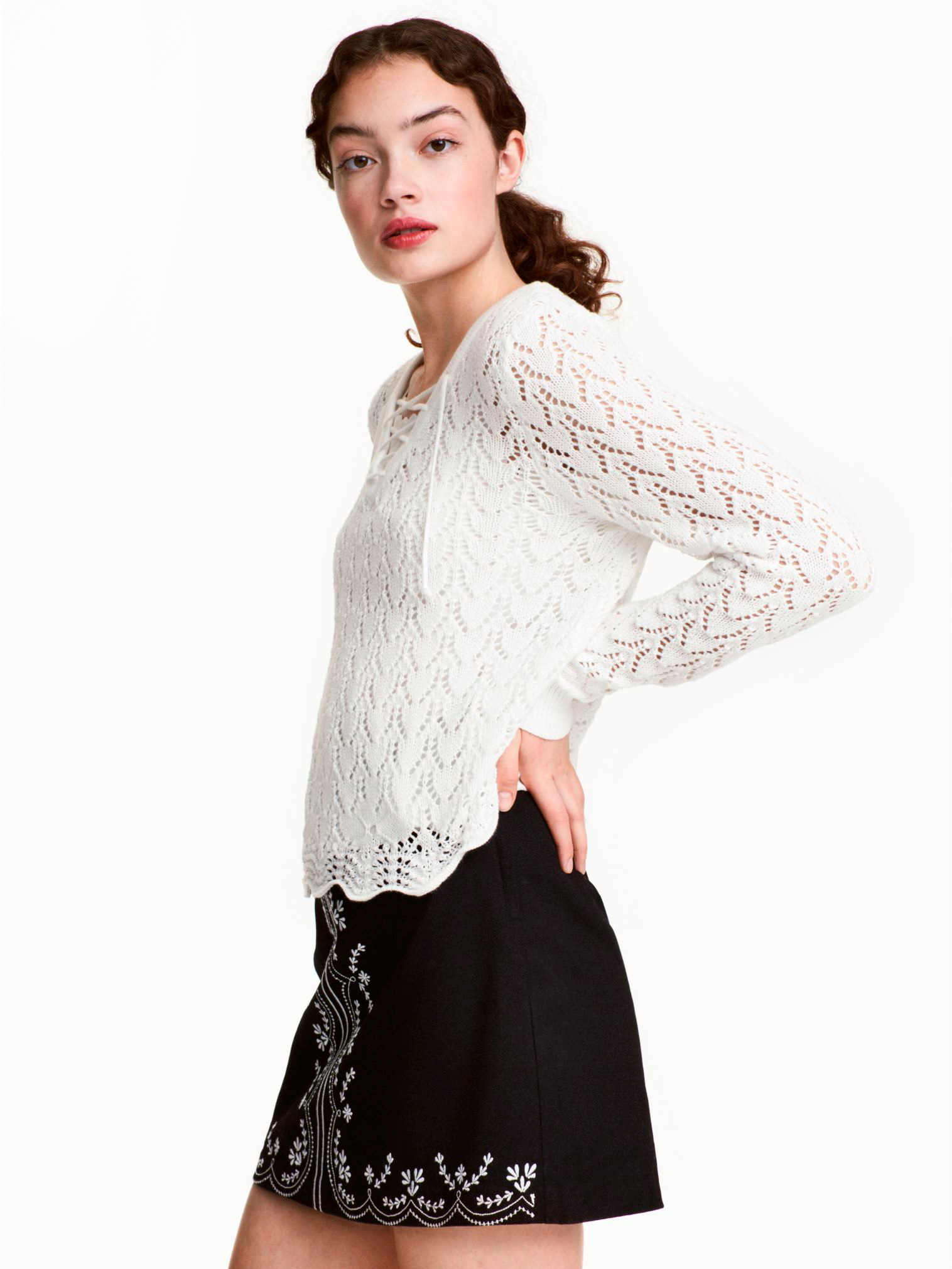 

Пуловер H&M 2210-4760375 M Белый