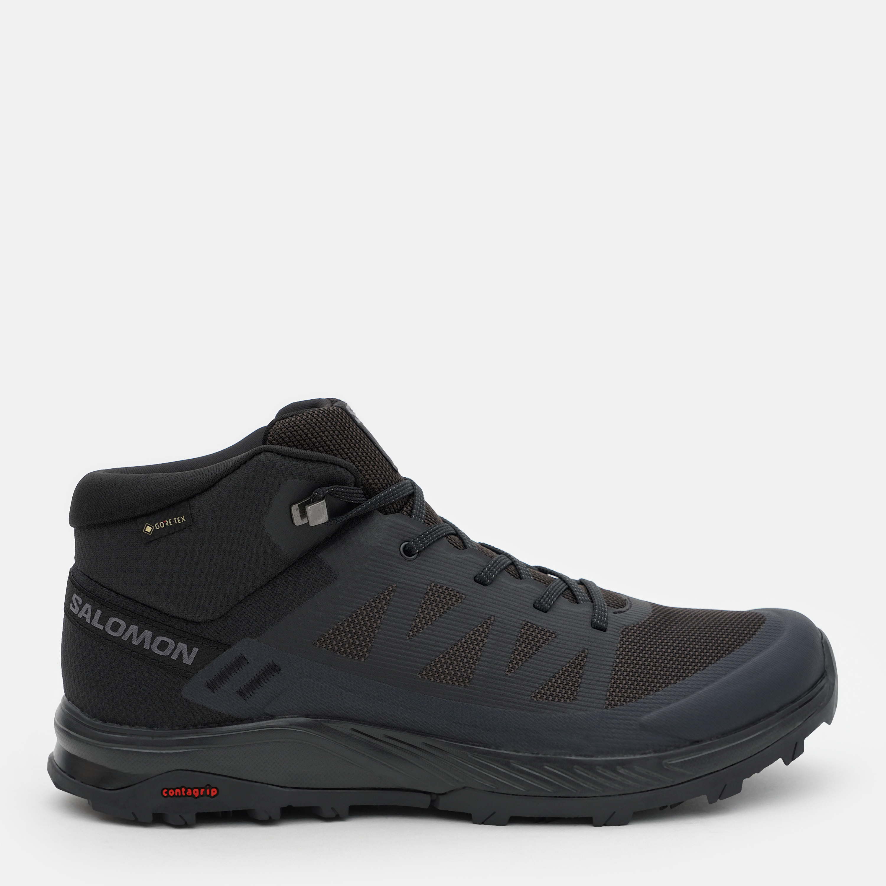 Акция на Чоловічі черевики для туризму з Gore-Tex Salomon Outrise Mid Gtx L47143500 45.5 (11US) 29 см Чорні от Rozetka