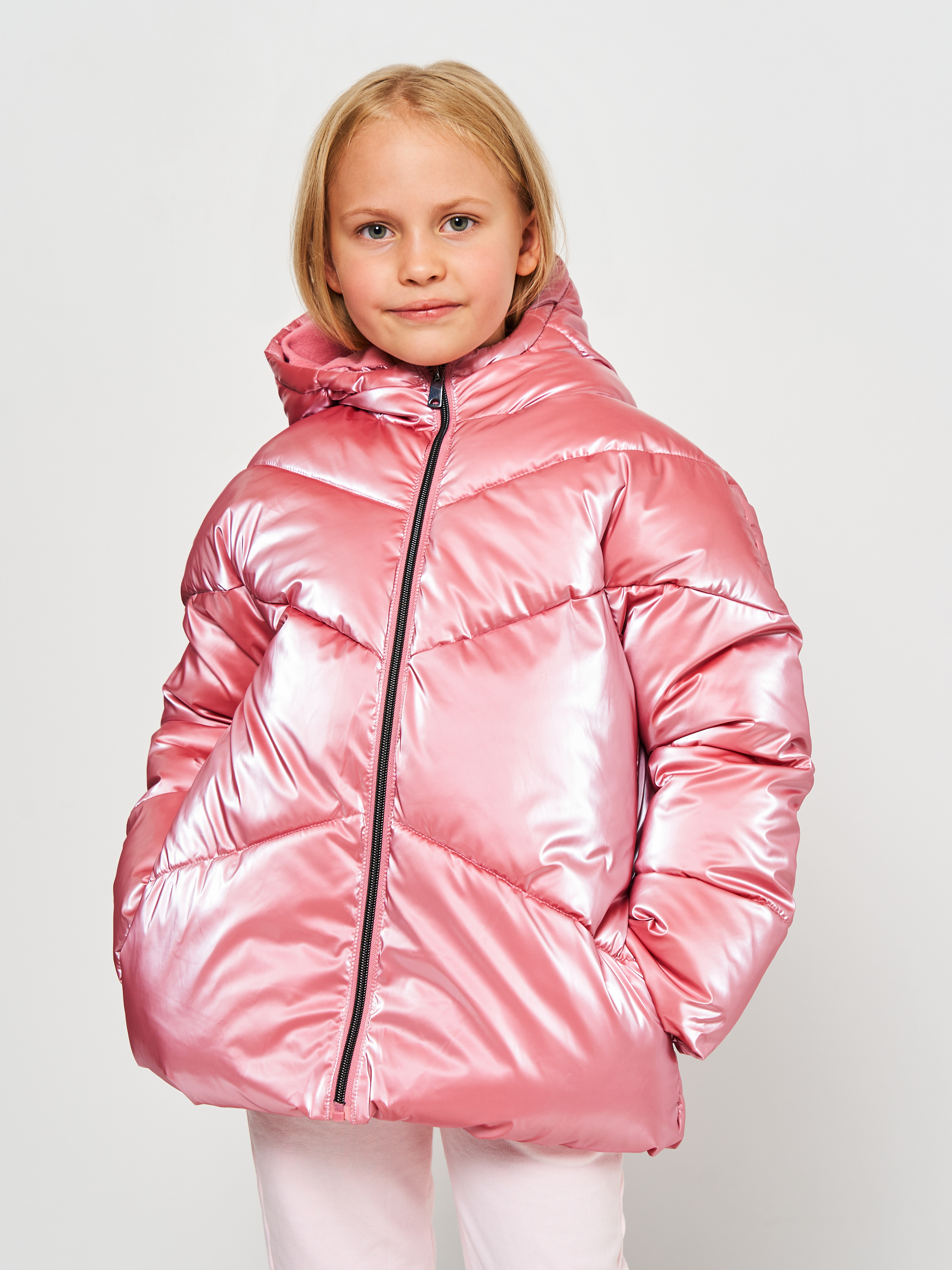 Акция на Дитяча зимова куртка для дівчинки Minoti 16coat 21 39826JNR 104-110 см Рожева от Rozetka