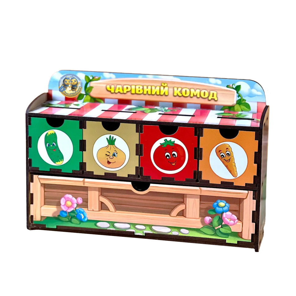 Деревянная настольная игра "Овощи -2" Ubumblebees (ПСД008) PSD008 ...