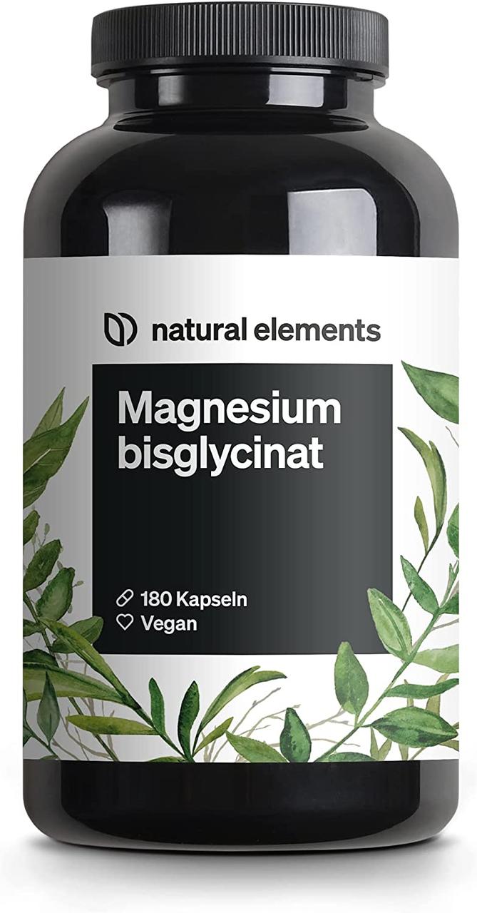 Бісгліцинат магнію (хелат магнію) 100 мг Natural Elements - 180 капсул ...