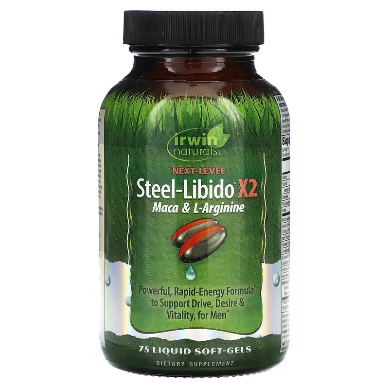 Витамины для либидо мужчин Irwin Naturals Steel-Libido X2, Maca & L ...