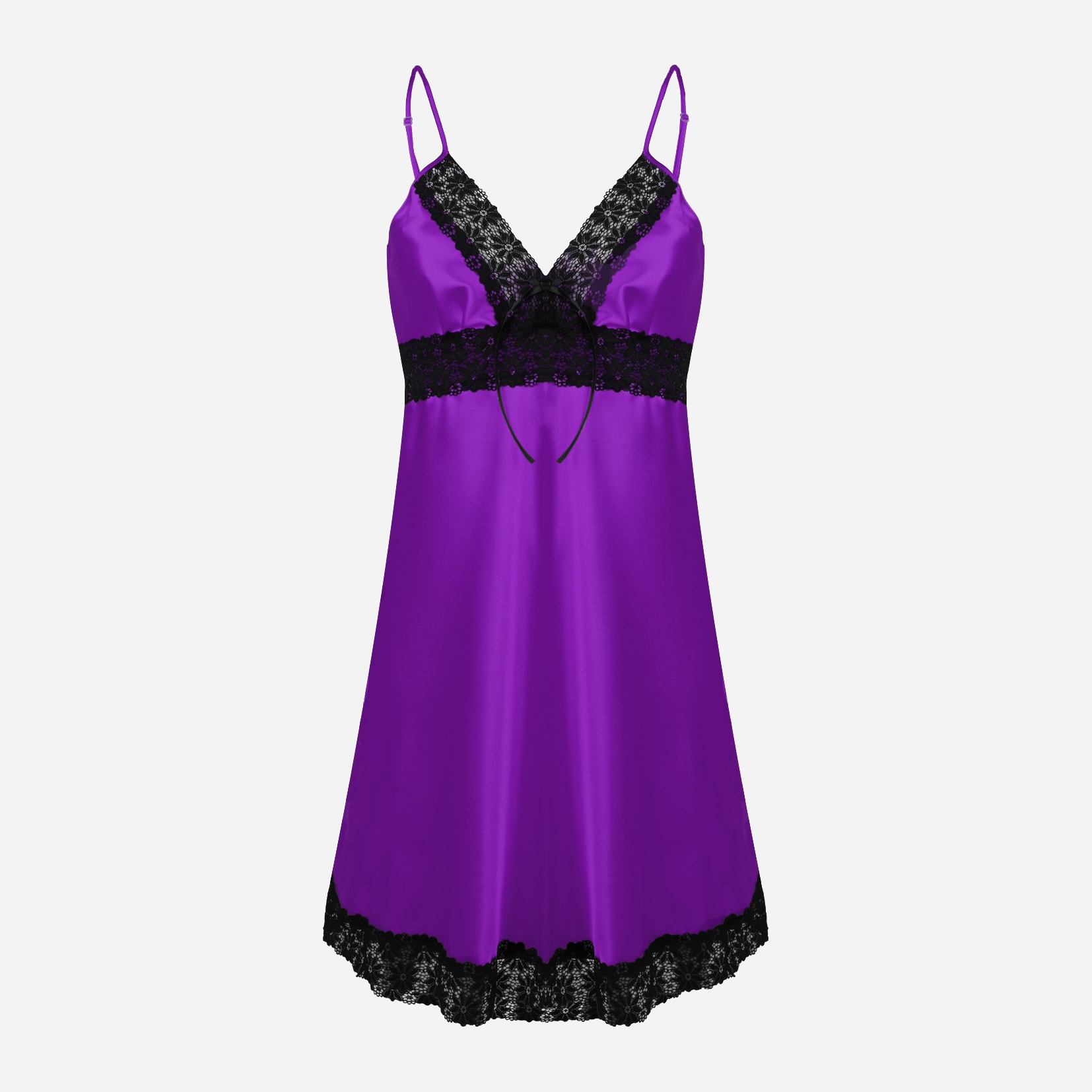 Акція на Нічна сорочка DKaren Slip Peggy 2XL Violet від Rozetka