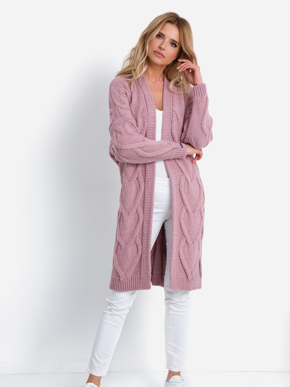 Кардиган Fobya Cardigan F686 LXL Розовый (5902553675825) в интернет