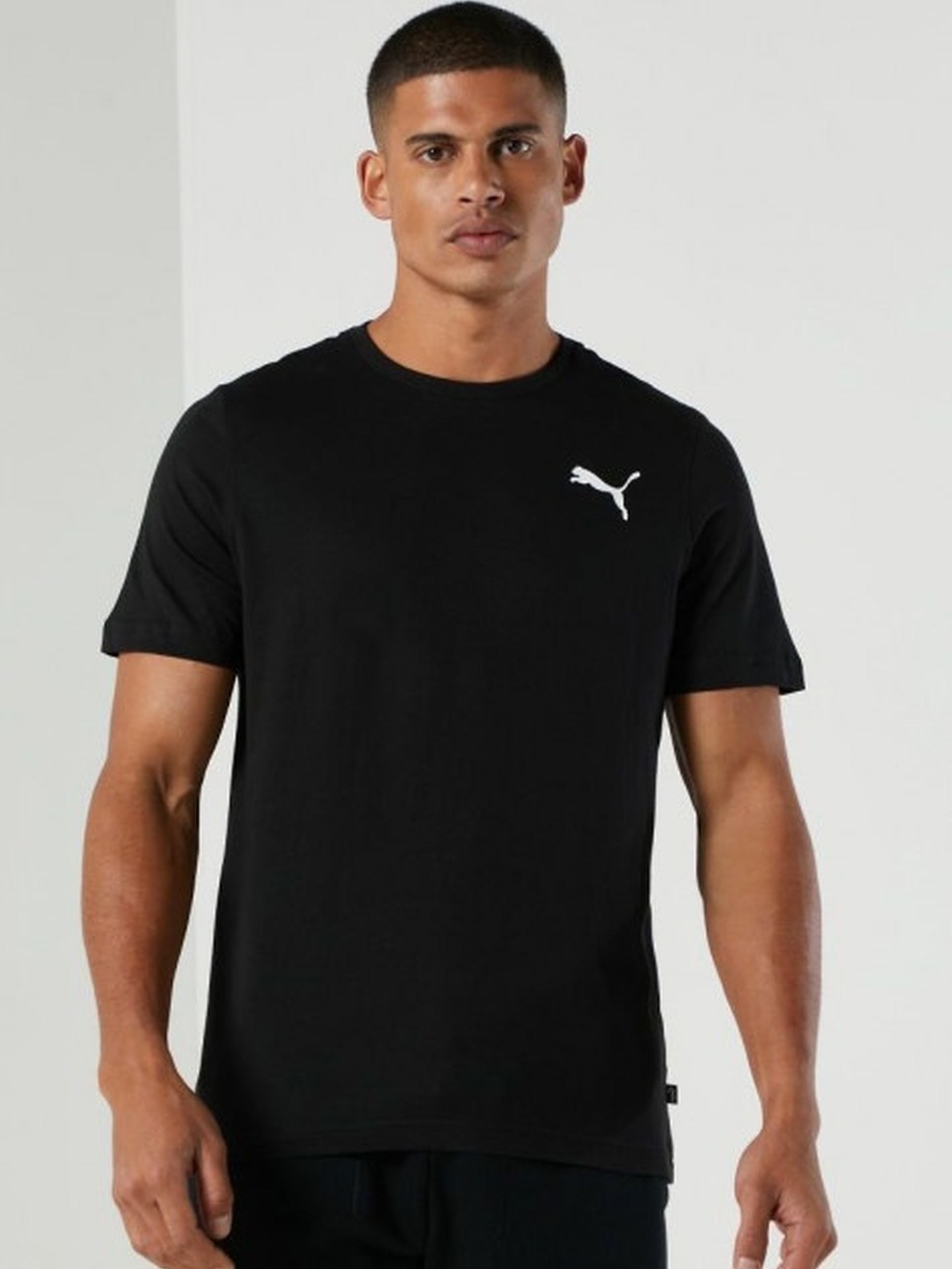 Акція на Футболка Puma Ess Small Logo Tee 58666851 XL Puma Black-Cat від Rozetka