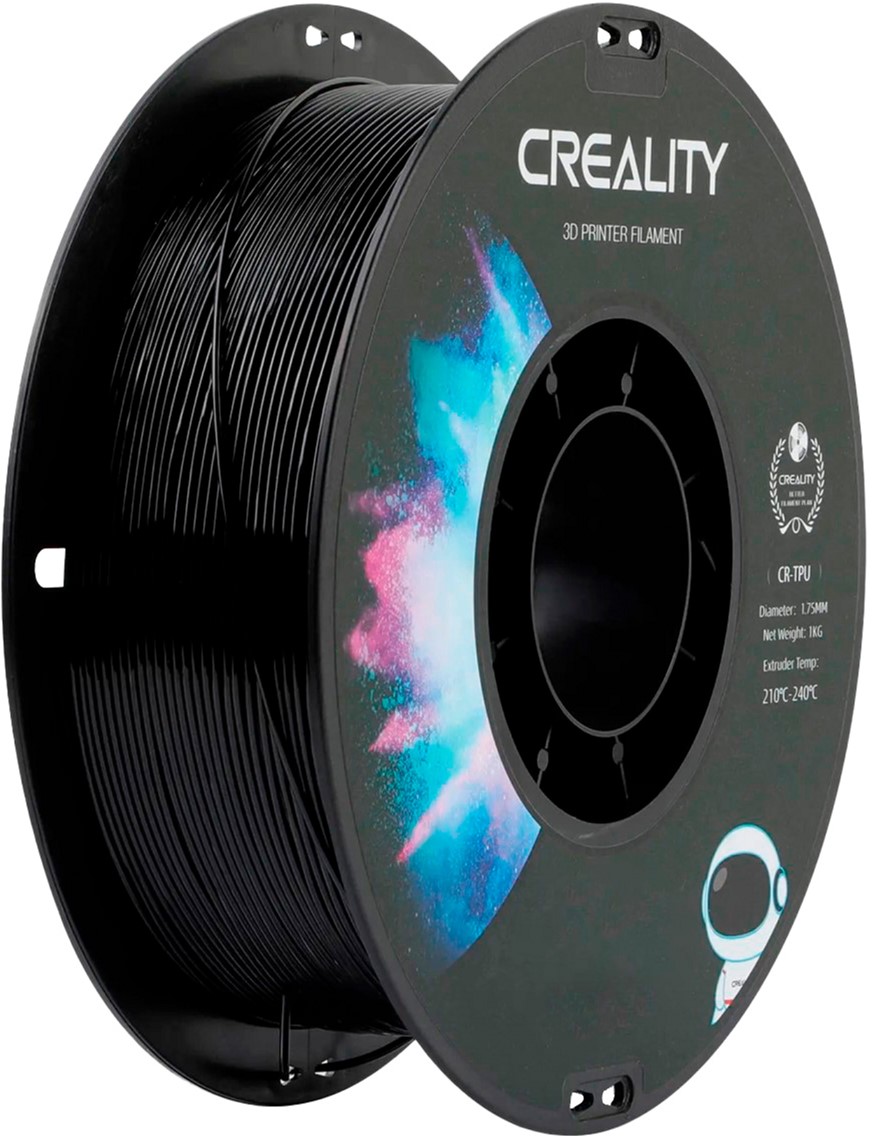 TPU-пластик Creality Filament для 3D принтера 1.75 мм 1 кг Черный ...