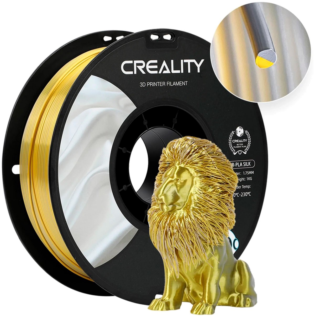 PLA-пластик Creality Filament для 3D принтера шелковый блеск 1.75 мм 1 ...