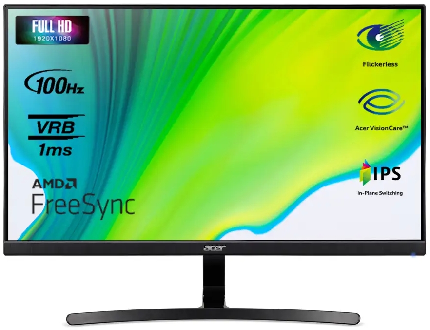 Монитор 23.8" Acer K243YEbmix (UM.QX3EE.E01) FHD IPS / 100Hz / 1ms VRB ...