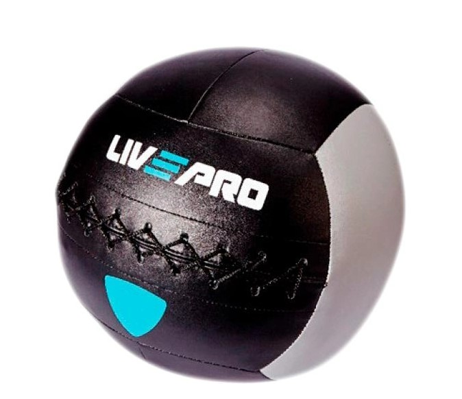 Мяч для кроссфита LivePro WALL BALL черный, серый Уни 3кг LP8100-3 ...