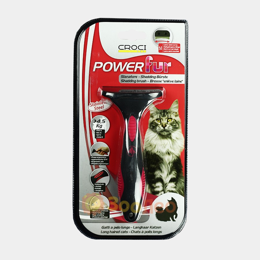 Фурминатор Croci Powerfur для длинношерстных кошек, размер M, 6,5 см ...