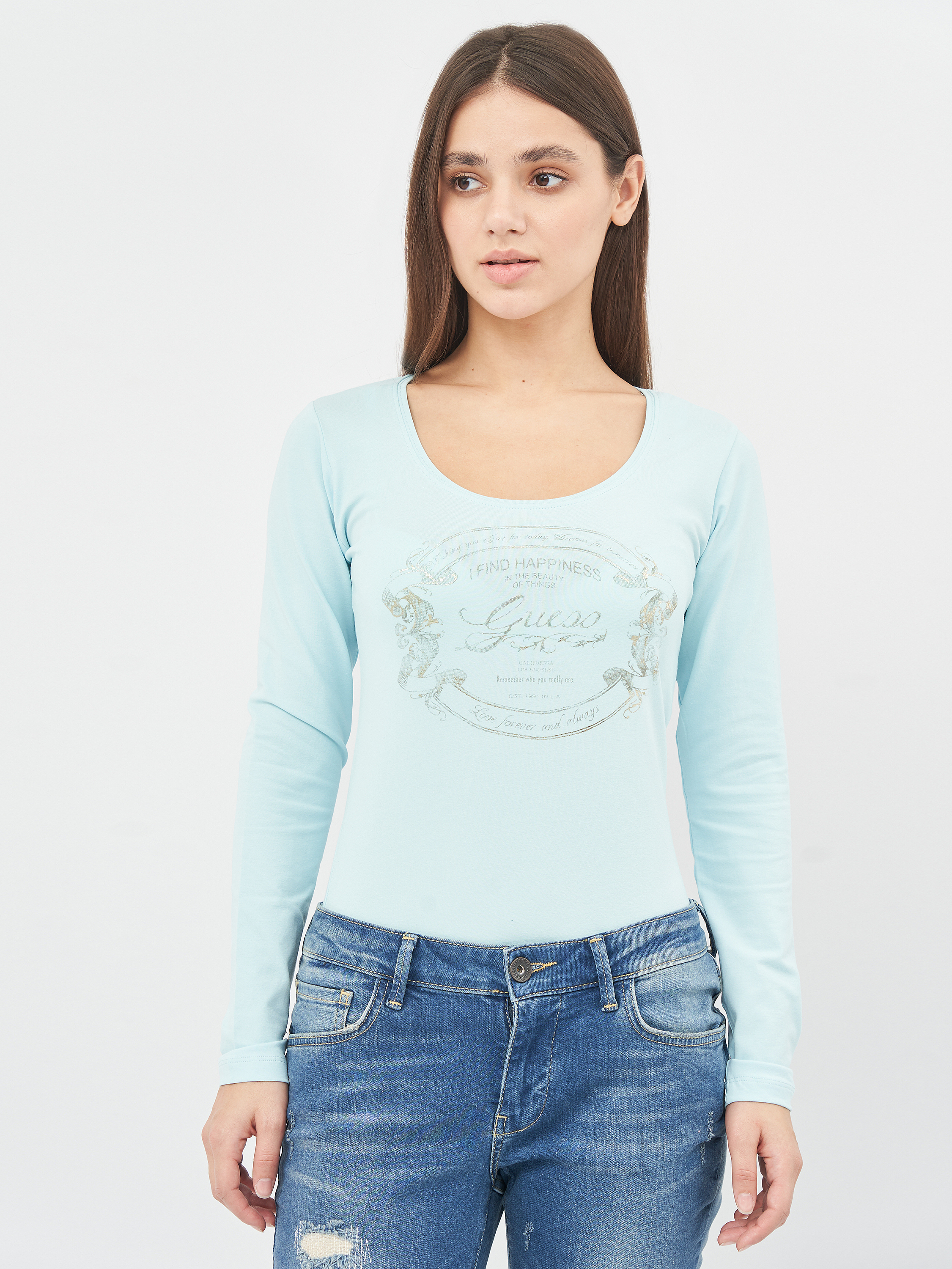 

Лонгслив Guess 8943.2 (44) Голубой, Лонгслив Guess 8943.2 M(44) Голубой