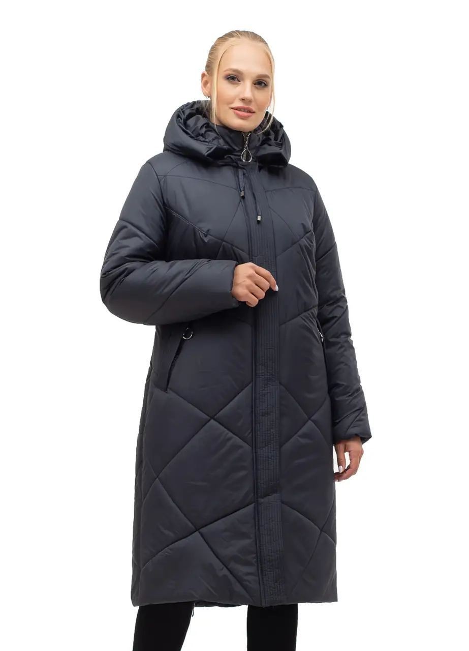 Зимняя куртка женская большого размера UF-fashion LRD-150-1 62 синий от ...