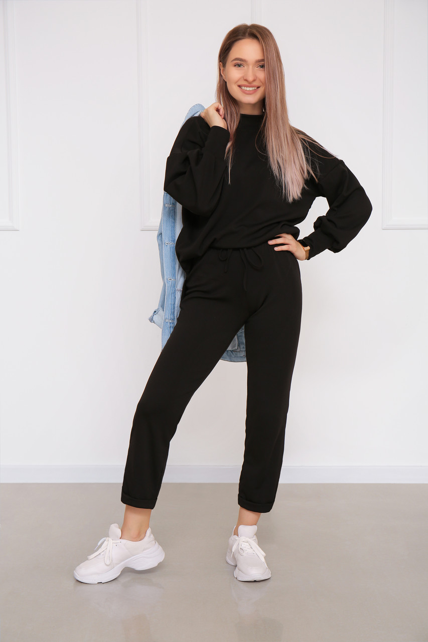 

Женский трикотажный костюм Fashion Girl "Novaro" 54-56 черный