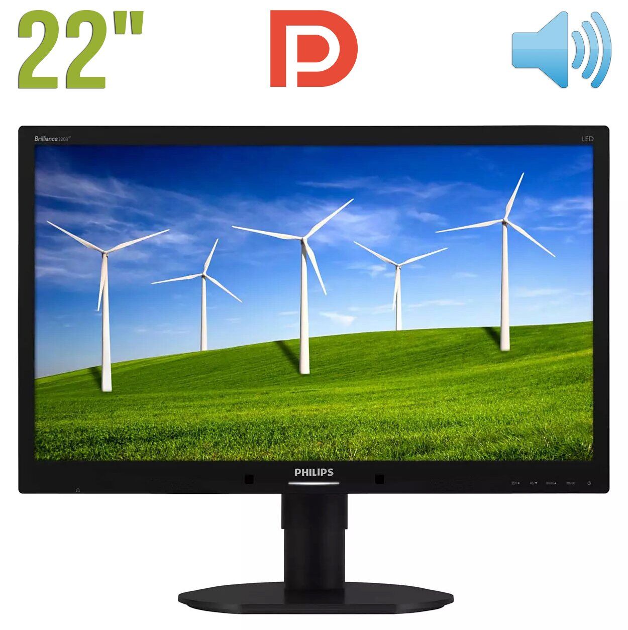 Монитор Philips Brilliance 220B4L / 22" (1680x1050) TN / DisplayPort ...