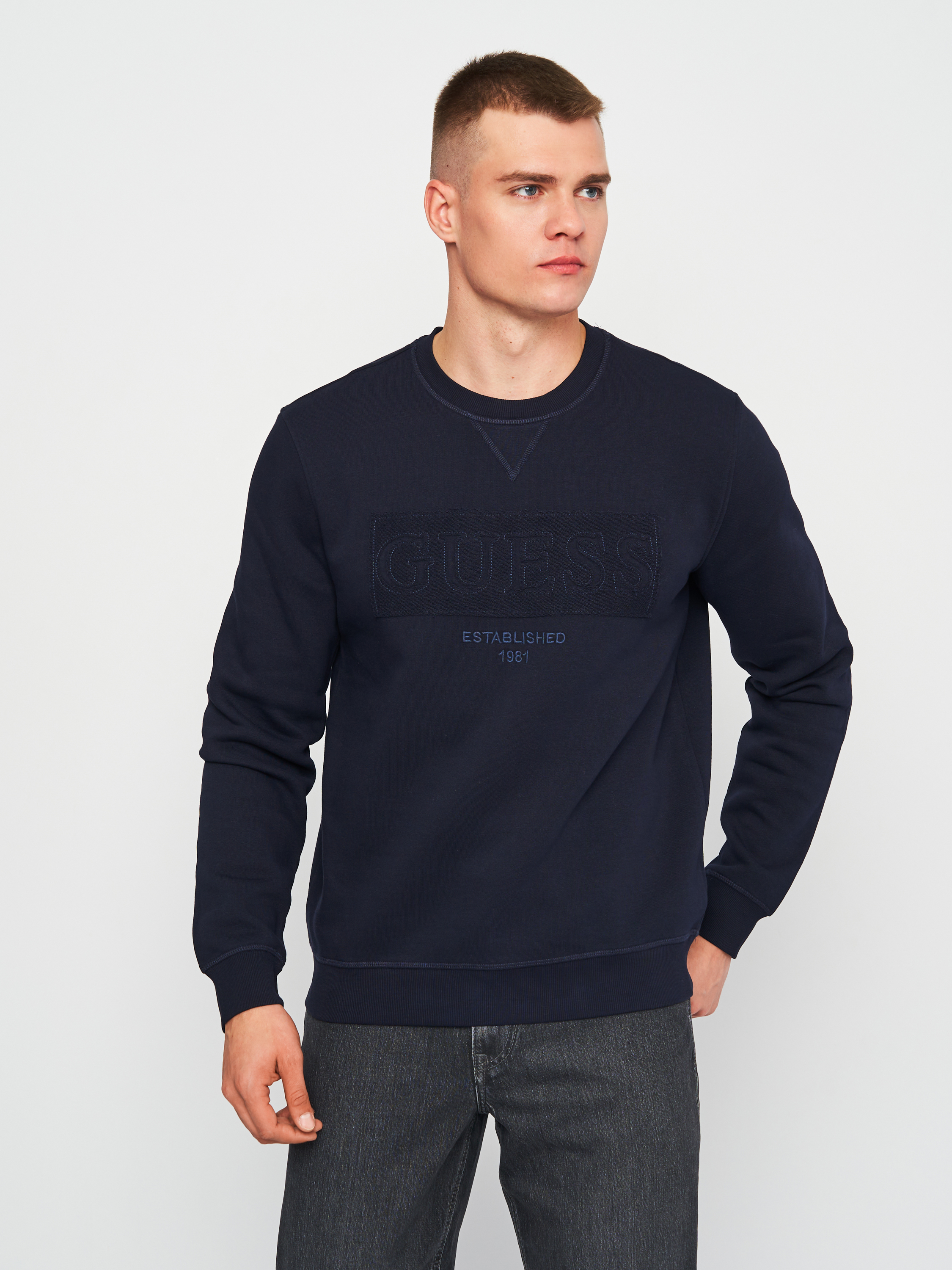 Акція на Світшот Guess Beau Cn Sweatshirt M3BQ08 - K9Z21 - G7V2 S Smart Blue від Rozetka