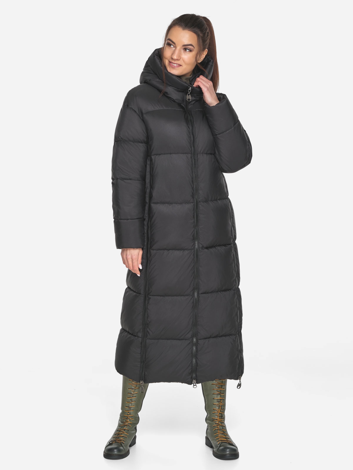 Акція на Куртка зимова довга жіноча Braggart 51525 L (50) Моріон від Rozetka