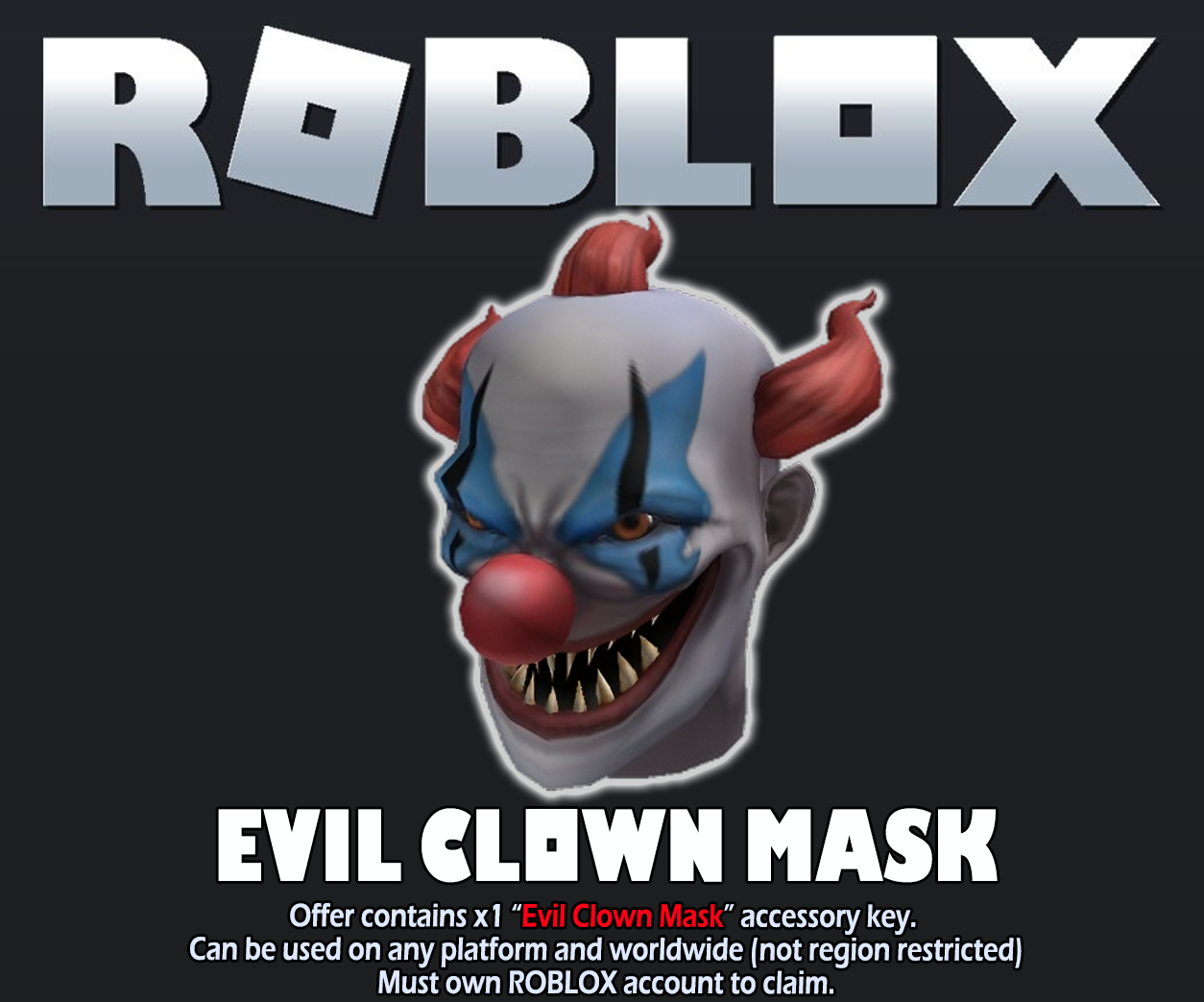 evil clown mask roblox｜TikTok Search