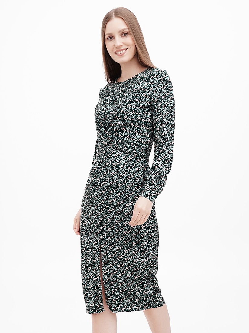 Акція на Плаття-футболка міді осіннє жіноче EQUILIBRI VLN Dress X Sht XL Зелене від Rozetka