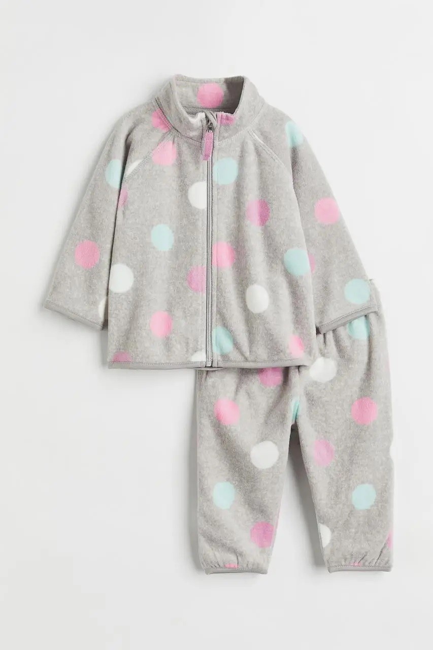 Костюм флисовый серый в горох H&M 104см (400093518) от продавца ...
