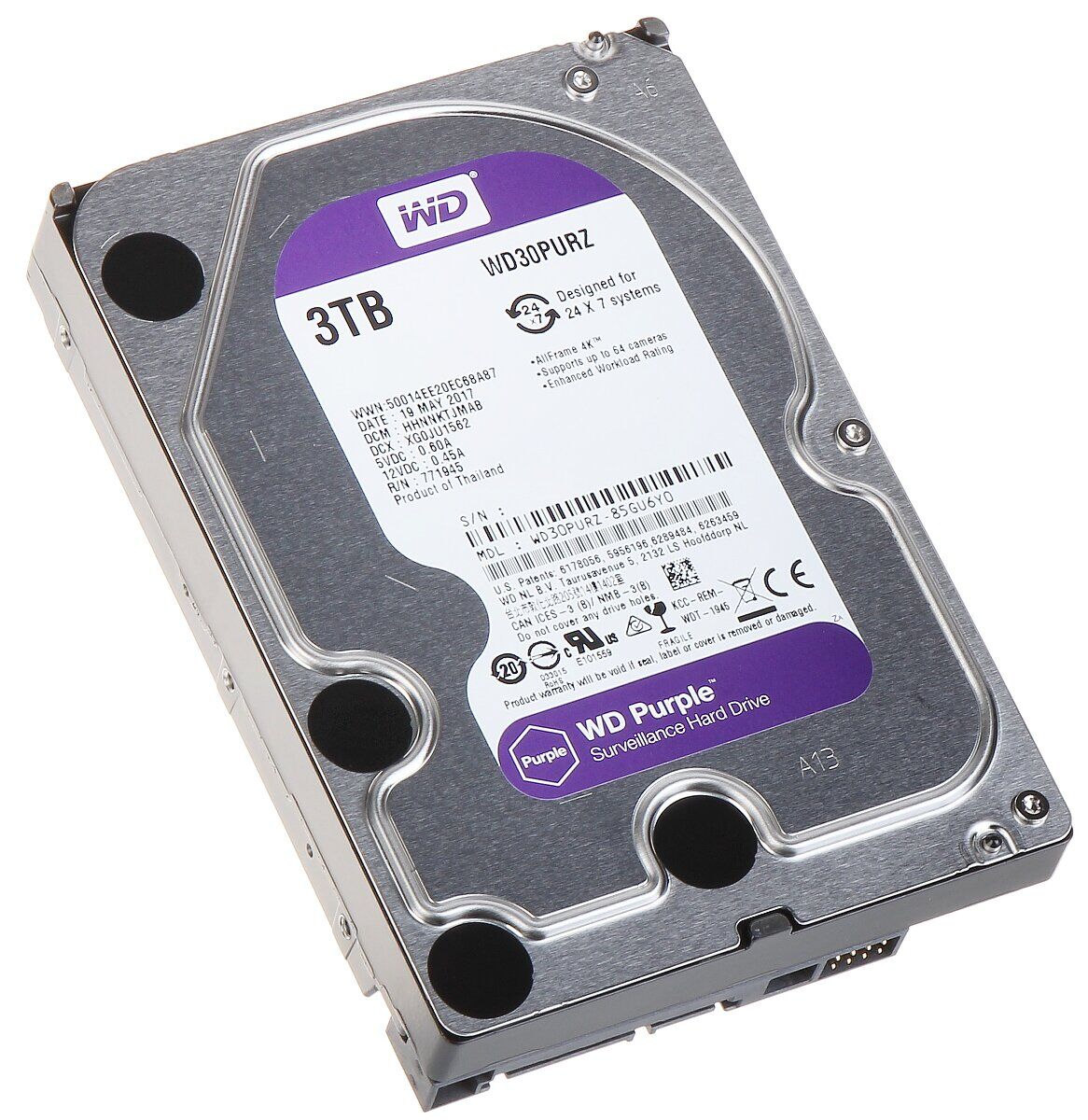 

Жесткий диск 3.5" 3TB Western Digital (WD30PURZ)