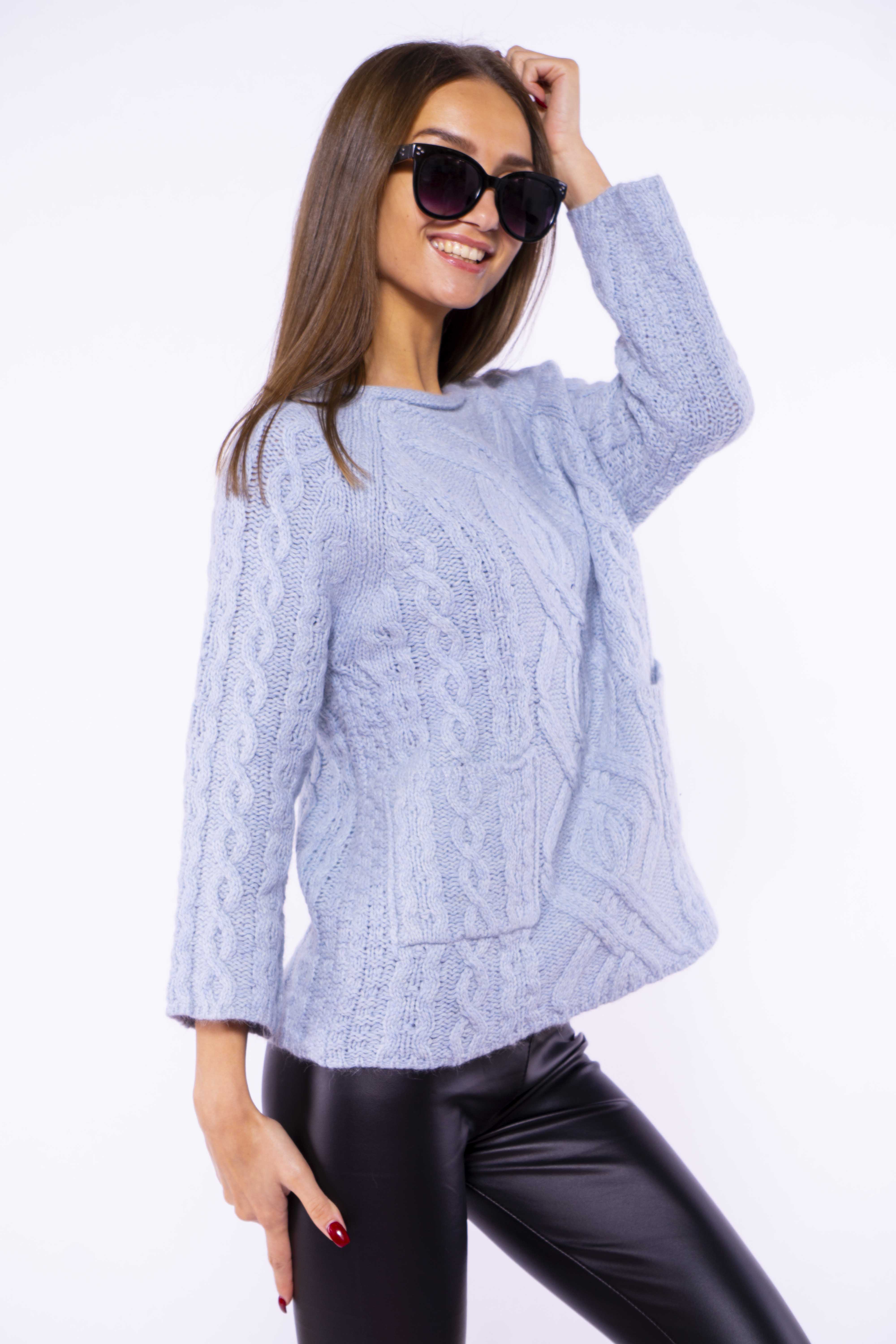 

Свитер с рукавом 7/8 Time of Style 184P7017 S/M Бледно-ментоловый