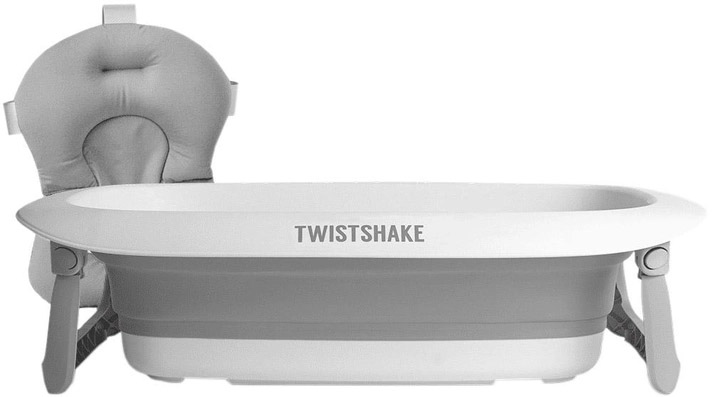 Раскладная ванна Twistshake с вкладышем для купания Pastel Grey ...