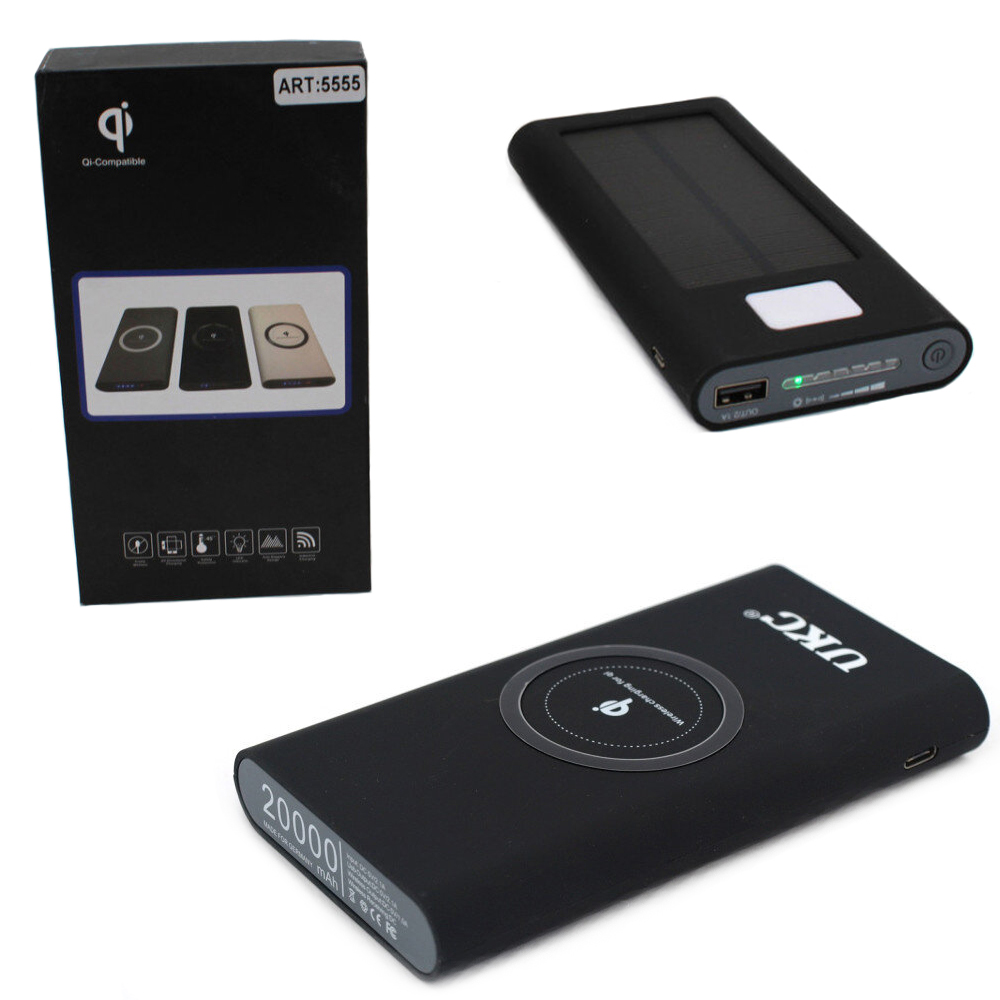 

Внешний аккумулятор Power Bank для телефона смартфона UKC 5555 Qi 20000mAh (реальная емкость 6000mah)