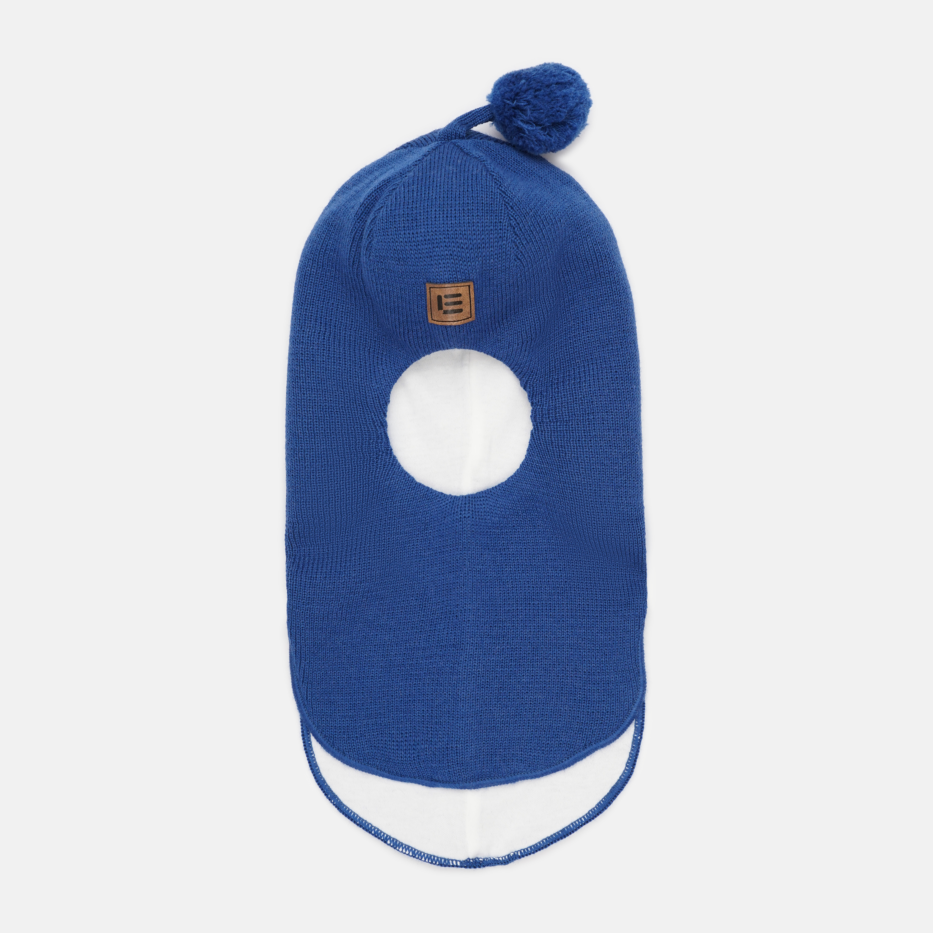 Акція на Дитяча зимова шапка-шолом в'язана з помпоном для хлопчика Lenne Macle 23582-670 50 см від Rozetka