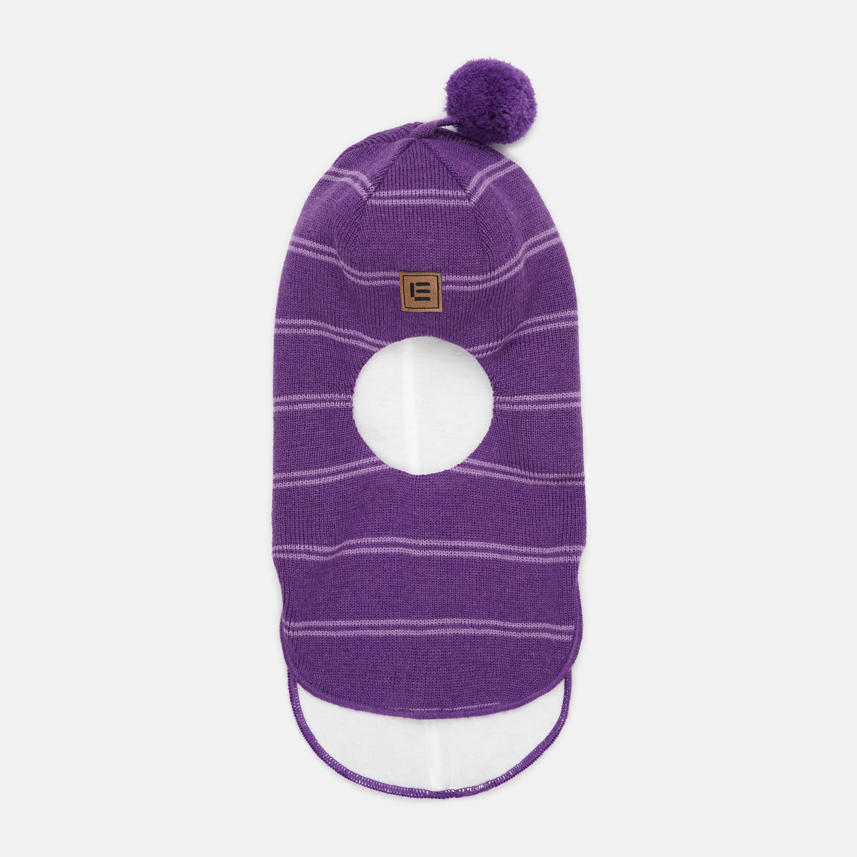 Акція на Дитяча зимова шапка-шолом в'язана з помпоном для дівчинки Lenne Mairom 23580-368 50 см від Rozetka