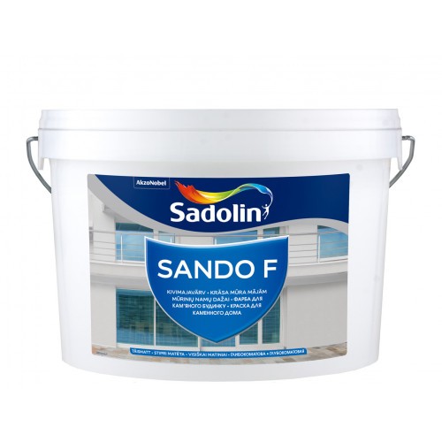 

Краска Sadolin Sando F для фасада и цоколя база ВМ глубокоматовая