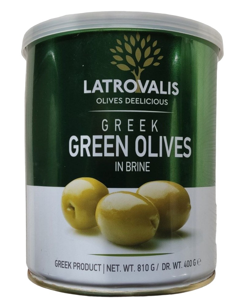 Оливки Зелёные Халкидики без косточки 141/160, Latrovalis, Греция 810 г ...